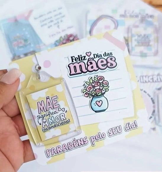 Card com Chaveirinho- Dia das Mães