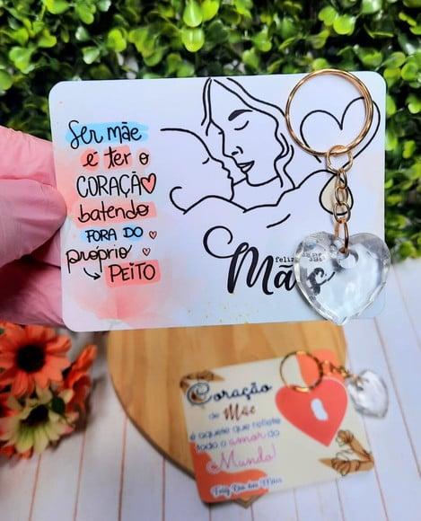 Card com Chaveirinho- Dia das Mães