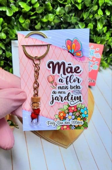 Card com Chaveirinho- Dia das Mães