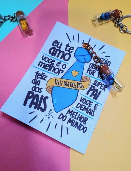Card com Chaveirinho- Dia dos Pais
