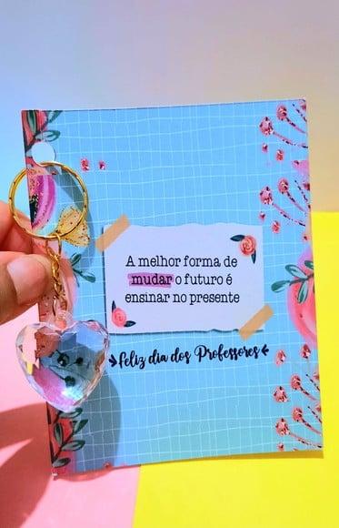 Card com Chaveirinho- Dia dos Professores