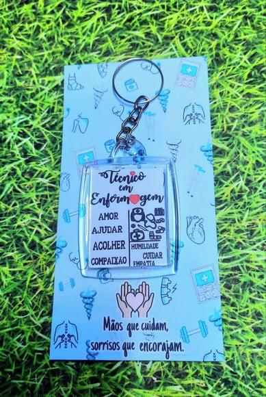 Card com Chaveirinho- Enfermagem