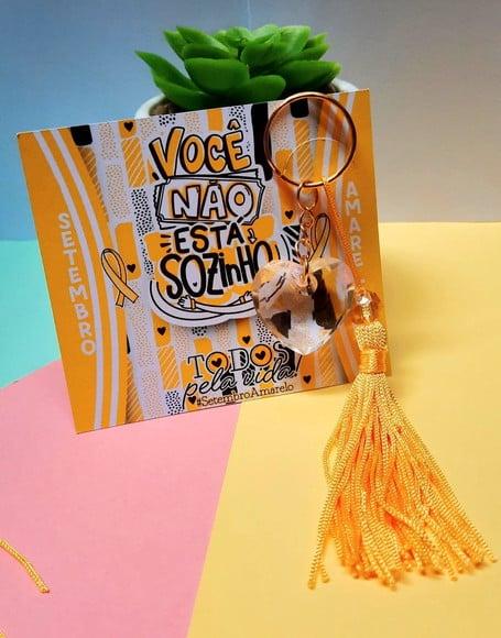 Card com Chaveirinho- Setembro Amarelo