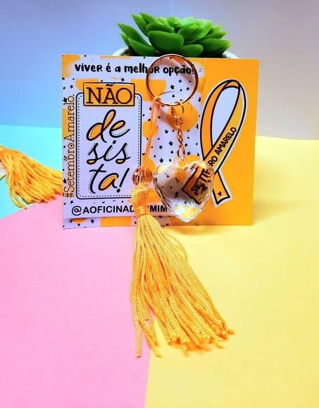 Card com Chaveirinho- Setembro Amarelo