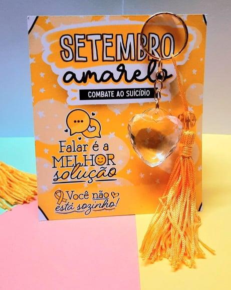 Card com Chaveirinho- Setembro Amarelo