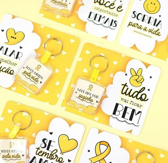 Card com Chaveirinho- Setembro Amarelo