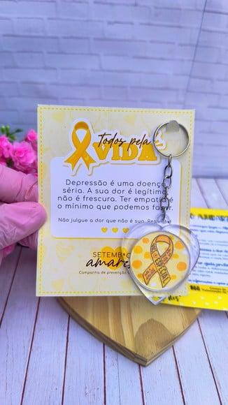 Card com Chaveirinho- Setembro Amarelo