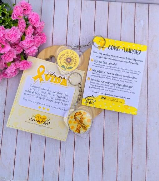 Card com Chaveirinho- Setembro Amarelo