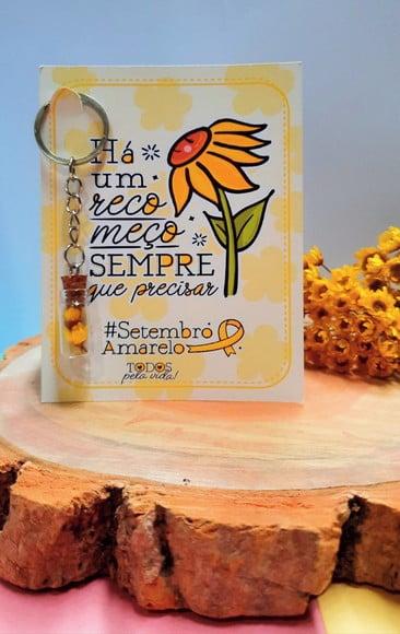 Card com Chaveirinho- Setembro Amarelo