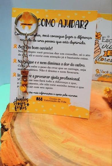 Card com Chaveirinho- Setembro Amarelo