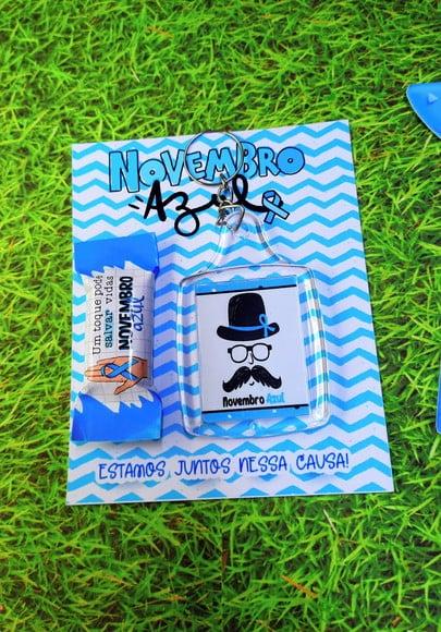 Card com Chaveiro e Balinha- Novembro Azul