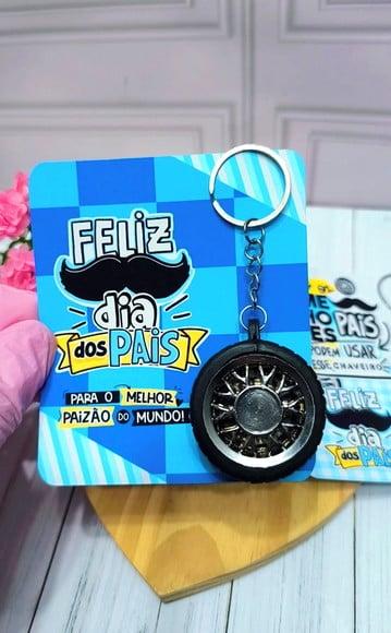 Card com Chaveiro Roda- Dia dos Pais