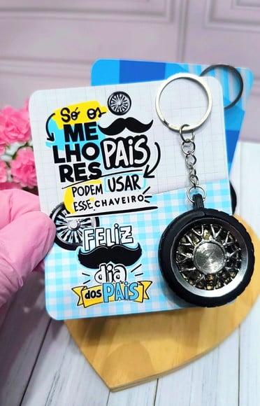 Card com Chaveiro Roda- Dia dos Pais