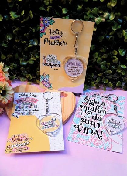 Card com Chaveiro- Dia da Mulher