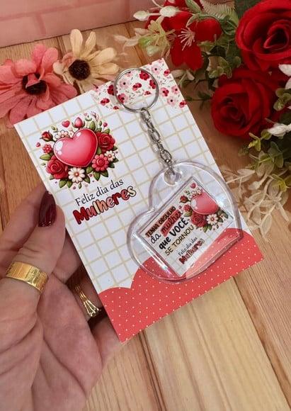 Card com Chaveiro- Dia da Mulher