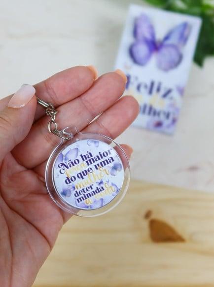 Card com Chaveiro- Dia da Mulher