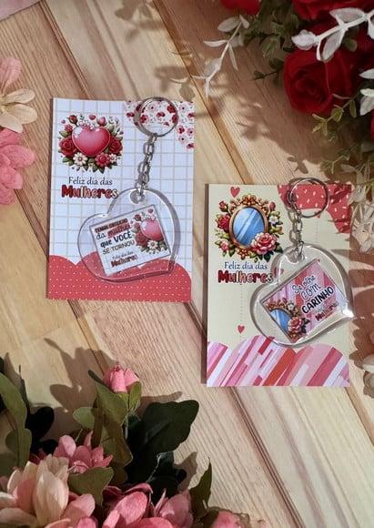 Card com Chaveiro- Dia da Mulher