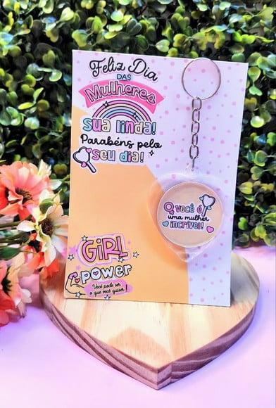 Card com Chaveiro- Dia da Mulher