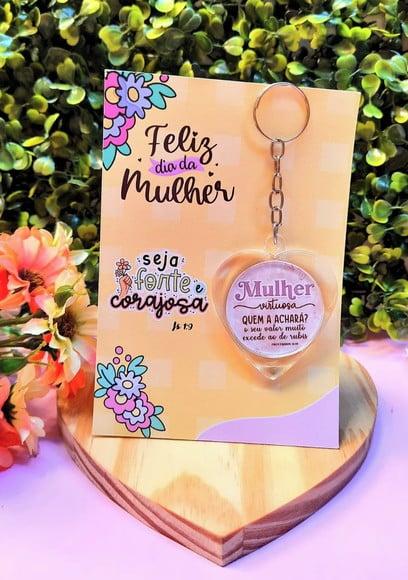 Card com Chaveiro- Dia da Mulher