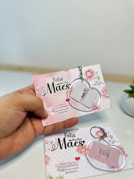 Card com Chaveiro- Dia das Mães