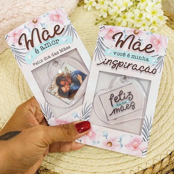 Card com Chaveiro- Dia das Mães