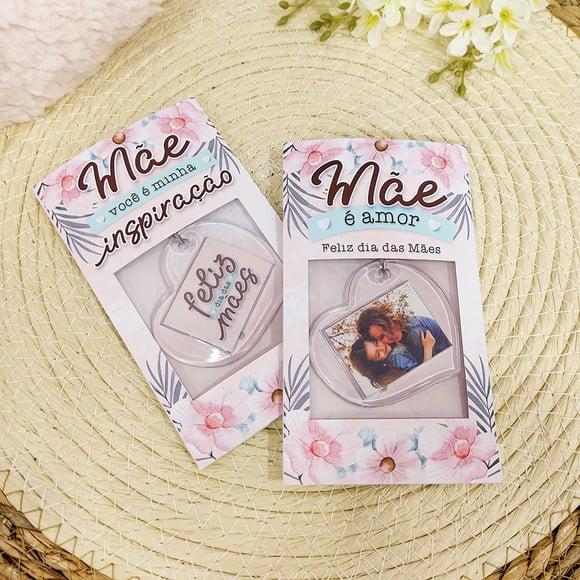 Card com Chaveiro- Dia das Mães