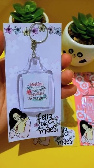 Card com Chaveiro- Dia das Mães
