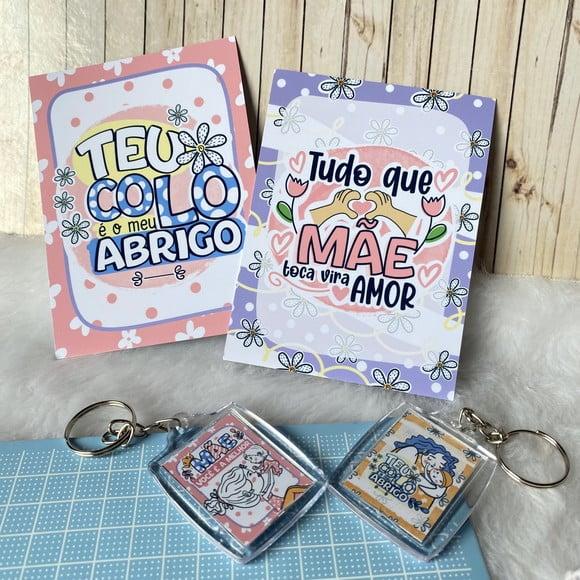 Card com Chaveiro- Dia das Mães