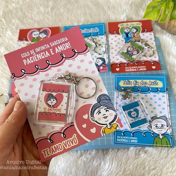 Card com Chaveiro- Dia dos Avós