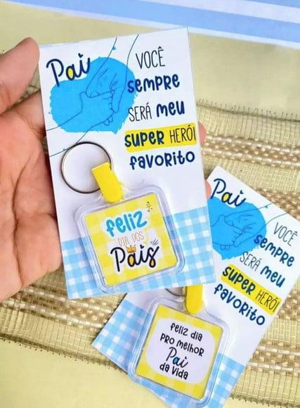 Card com Chaveiro- Dia dos Pais