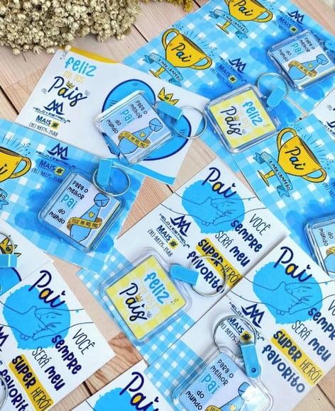 Card com Chaveiro- Dia dos Pais