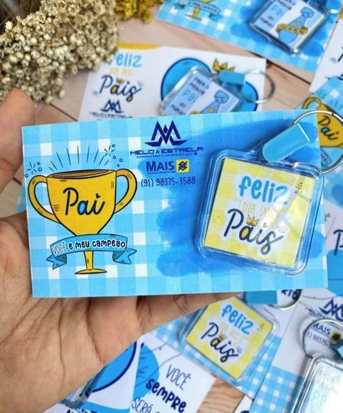 Card com Chaveiro- Dia dos Pais