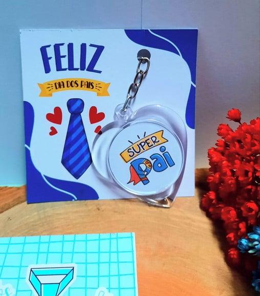 Card com Chaveiro- Dia dos Pais
