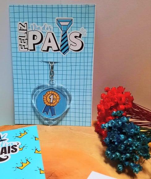 Card com Chaveiro- Dia dos Pais