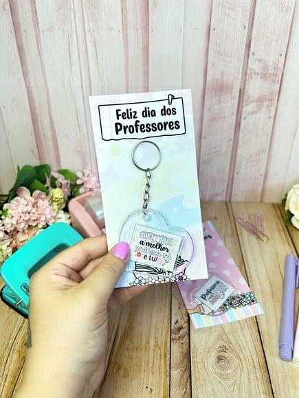 Card com Chaveiro- Dia dos Professores