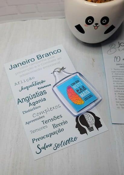 Card com Chaveiro- Janeiro Branco
