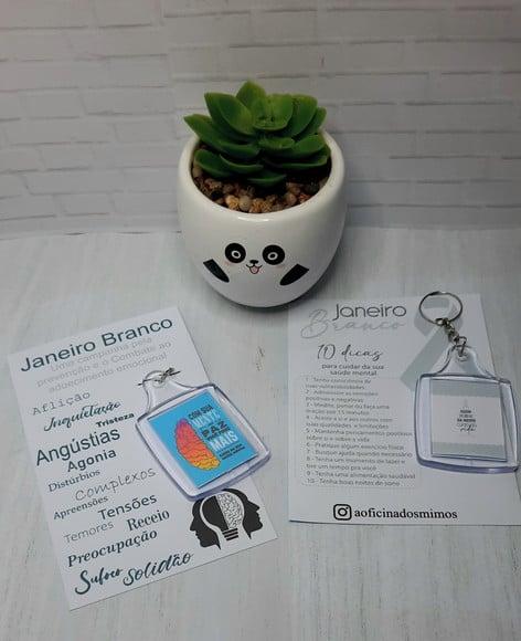 Card com Chaveiro- Janeiro Branco