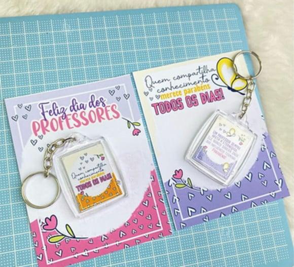 Card Com Chaveiro- Dia Dos Professores