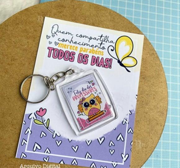 Card Com Chaveiro- Dia Dos Professores