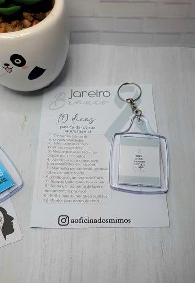 Card com Chaveiro- Janeiro Branco