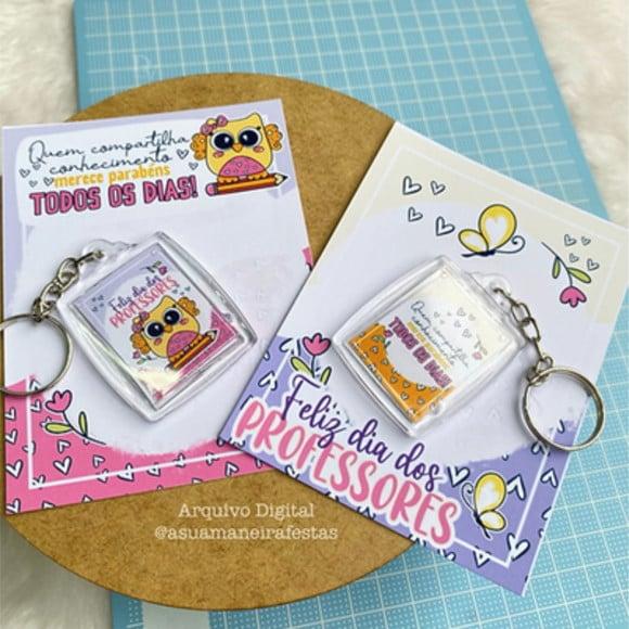 Card Com Chaveiro- Dia Dos Professores