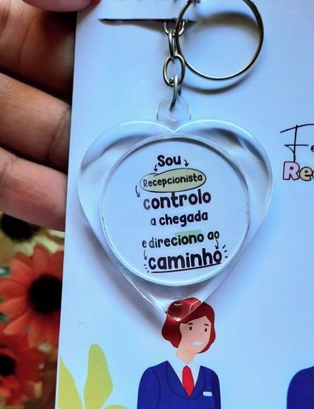Card com Chaveiro- Recepcionista