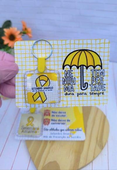 Card com Chaveiro- Setembro Amarelo