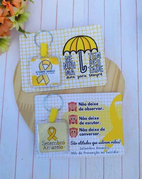 Card com Chaveiro- Setembro Amarelo