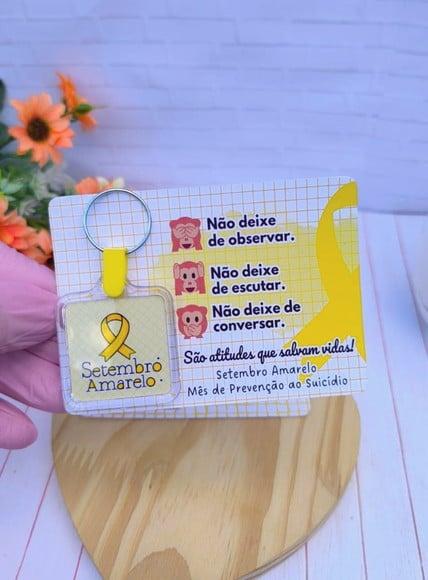 Card com Chaveiro- Setembro Amarelo