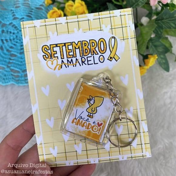 Card com Chaveiro- Setembro Amarelo-leia Descrição!