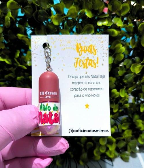 Card com Chavierinho Mini Gloss- Boas Festas
