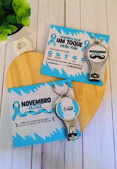 Card com Chaveiro/abridor de Garrafa- Novembro Azul