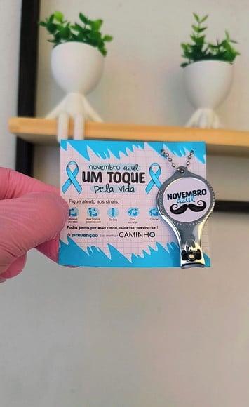 Card com Chaveiro/abridor de Garrafa- Novembro Azul