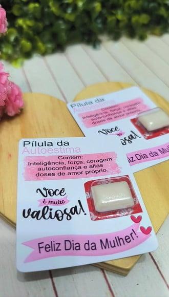 Card com Chiclete- Dia da Mulher